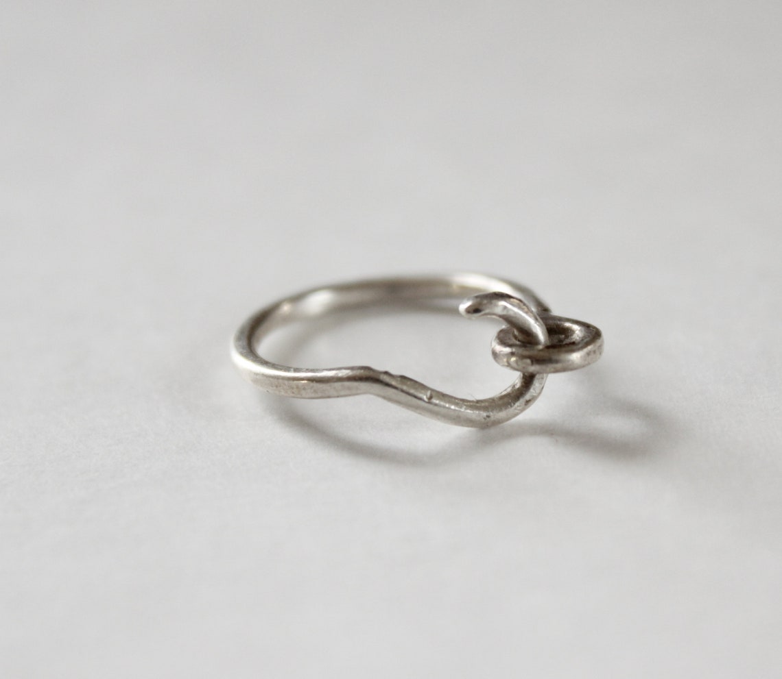 Silver Hook Ring Etsy