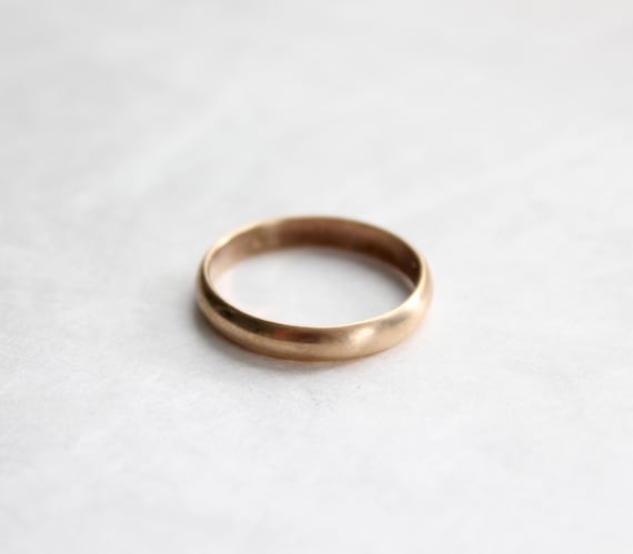 Yellow Gold Ring, handmade in solid 14K gold