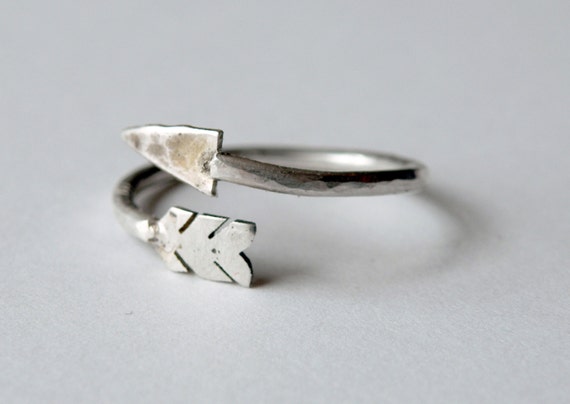 Arrow Wrap Ring handmade in sterling silver
