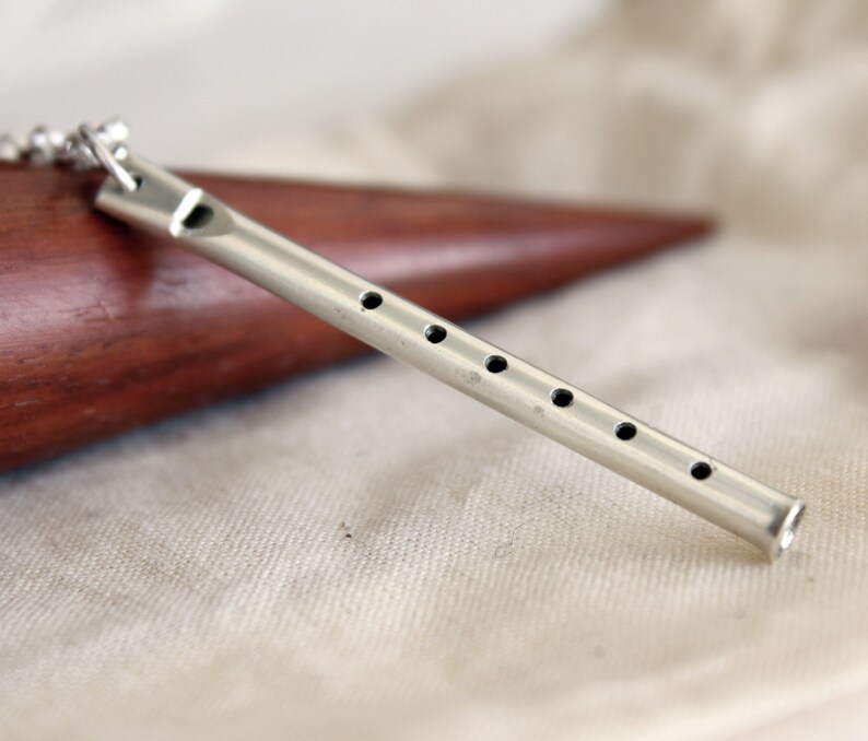 Pied Piper Flute Necklace Handmade in Sterling Silver Etsy