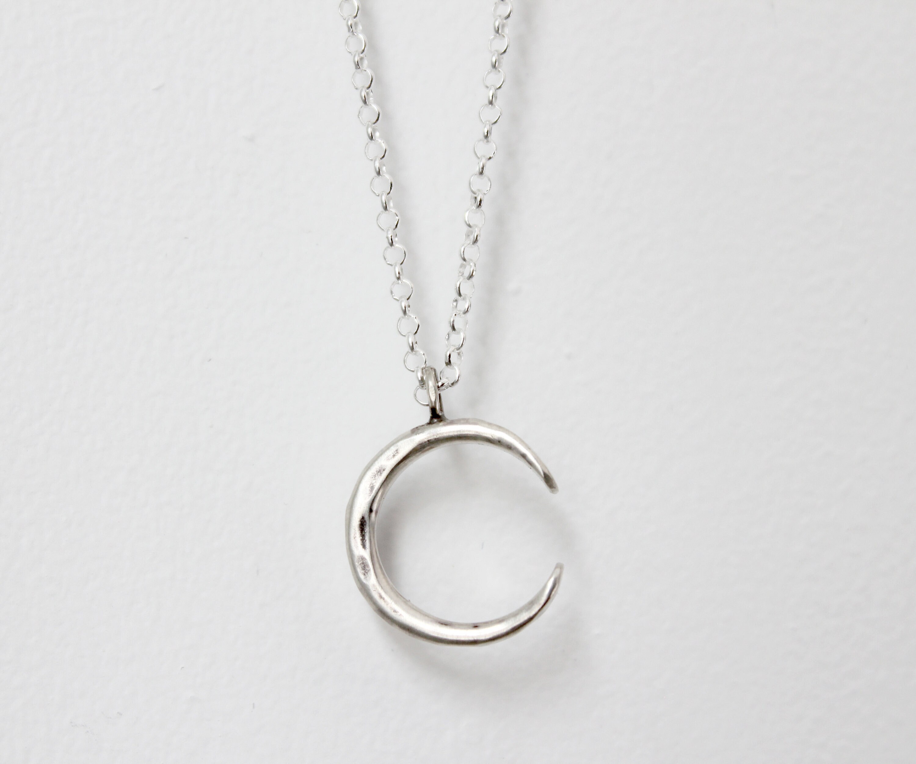 Crescent Moon Necklace Sterling Silver Crescent Moon Necklace Sterling Silver