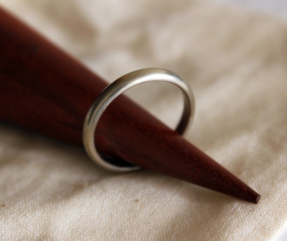 White Gold Ring, handmade in solid 14K gold