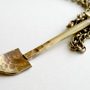 Brass Shovel Necklace