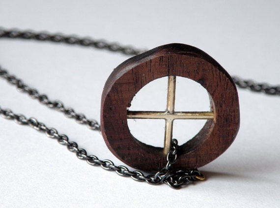 Wooden Wheel Necklace