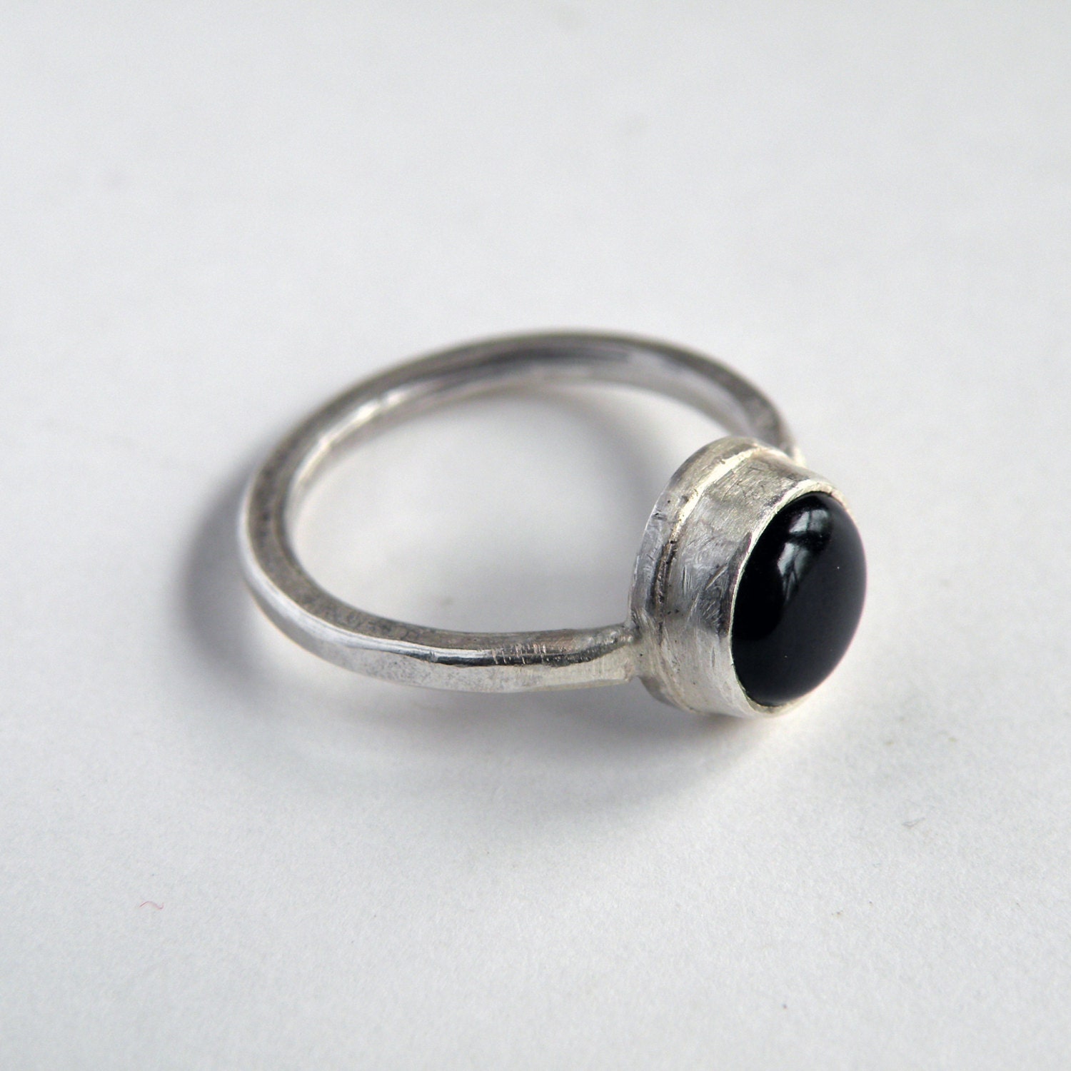 Black Onyx Ring in Sterling Silver
