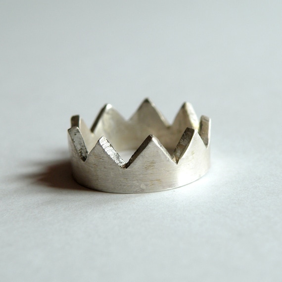 Silver Crown Ring, handcrafted in sterling silver
