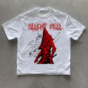 Vintage Silent Hill 2 Pyramid Head Unisex Softstyle T-Shirt, Retro Horror Game Tee, Distressed Gamer Gift, Men Women Fan Apparel, Scary