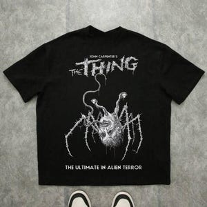 Retro Horror Movie T-Shirt, Vintage Japanese Poster Graphic Tee, Sci-Fi John Carpenter Shirt, Unisex Softstyle Tee, Movie Merch Apparel