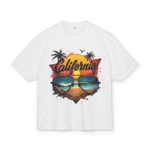 Maglietta, maglietta in cotone sottile California, maglietta grafica unisex in tessuto ultra pesante, stampa vintage, regalo comodo per uomini e donne, estate