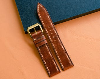 Nappa Leather Watch Strap, Customizable Strap Sizes, 24mm, 23mm, 22mm, 21mm, 20mm, 19mm, 18mm
