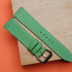 Epsom Leather Watch Strap, Handmade Watch Band, Customizable Strap Sizes 24mm, 23mm, 22mm, 21mm, 20mm, 19mm, 18mm, Best Gift for Him, Friend