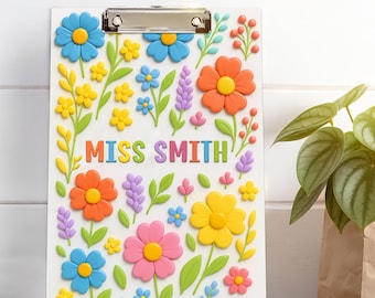 Custom Teacher Clipboard With Name, Personalized Teacher Gifts, Back To School Gift, Thank You Gift for Teacher, Teacher Appreciation Gift