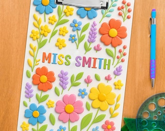 Custom Teacher Clipboard Composition Book With Name, Personalized Teacher Gifts, Teacher Appreciation, Back To School Gift, End of Year Gift