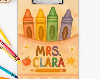 Personalized Teacher Back To Shool Gift, Custom Pencil Teacher Clipboard, Teacher Paper Clipboard, Back To School, End Of Year School Gift