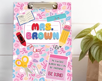 Custom Teacher Clipboard Composition Book With Name, Personalized Teacher Gifts, Teacher Appreciation, Back To School Gift, End of Year Gift