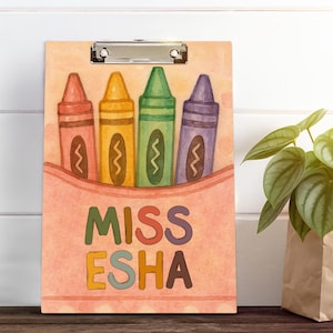 Personalized Teacher Gifts, Custom Acrylic Clipboard With Teacher Name, Elements Teacher Clipboard, Back To School Teacher Appreciation Gift