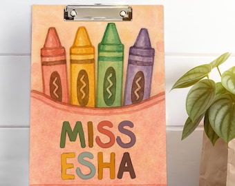Personalized Teacher Gifts, Custom Acrylic Clipboard With Teacher Name, Elements Teacher Clipboard, Back To School Teacher Appreciation Gift