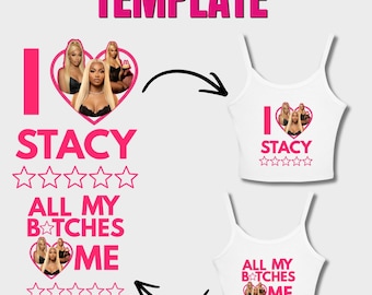Modèle de t-shirt d'anniversaire « J'aime » modifiable, t-shirt photo personnalisé, PNG pour voyage entre filles (téléchargement numérique)