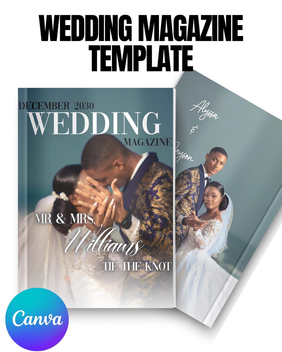 Wedding Program Magazine Template (canva) — 24 Pages + Cover - Etsy