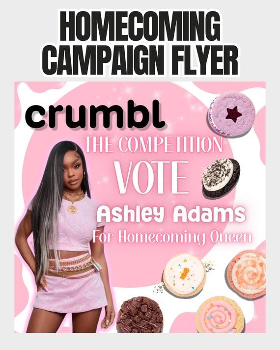 Homecoming Campaign Flyer Template - Canva Design for Homecoming, Student Council, Prom - Instagram Post Size