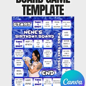 Birthday Board Game – Editable Canva Template - Girls Night Drinking Game