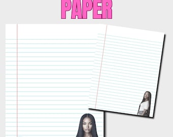 Custom Photo Notebook Paper Template: 8.5x11 in Canva (Digital Download)
