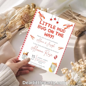 Baby Shower Invitation: Southern Crawfish Boil Theme (5x7 Inches)