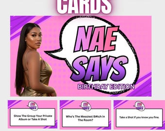 Birthday Party Game Cards, Editable Canva Template (3.5x2in Digital)