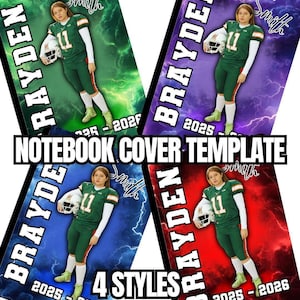 Mall för omslag till sportanteckningsbok för studentidrottare – 4 Canva-stilar