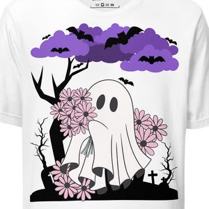 Soft Hauntings Ghost Cemetery Unisex T-Shirt