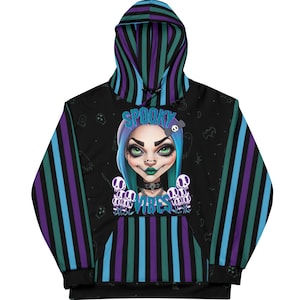 Spooky Vibes Unisex All-Over Print Pullover Hoodie