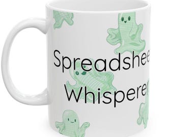 Tabelle Flüsterer Tasse | Lustige Excel Geist Kaffeetasse | analytiker Buchhalter Geschenk | Nerdige Daten Humor Tasse