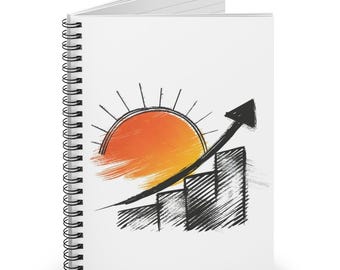 Inspirational Finance Spiral Notebook | Stock Market Growth Chart Journal | Gift for Analyst, Investor, Accountant, Boss, FP&A