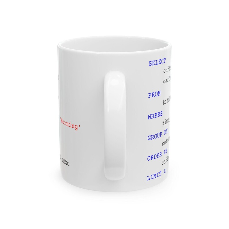 Ich sql Code Tasse | Lustiges Geschenk für Programmierer, Datenanalytiker, Coder | Witzige Keramiktasse, Buchhalter Geschenk, Tech Humor Bild 3