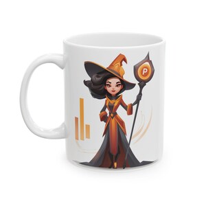 PowerPoint Magician Mug | Funny Gift for Consultant, Marketing Pro | Woman in Tech, Speaker Coffee Cup, Presentation Humor