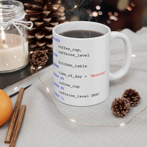 Ich sql Code Tasse | Lustiges Geschenk für Programmierer, Datenanalytiker, Coder | Witzige Keramiktasse, Buchhalter Geschenk, Tech Humor Bild 9