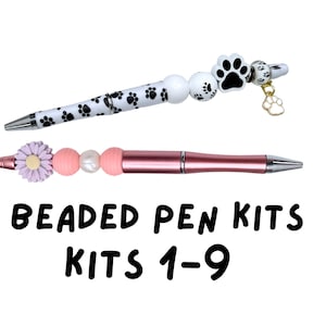 DIY Pen Beading Kits, DIY Craft, Assorted Colours, Focal Beads, Beaded Pen, Student Stationery, DIY Pen Kit, Kids Crafts, Kids Gift Idea