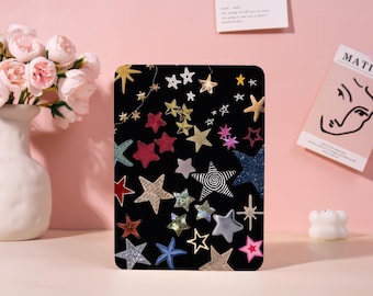 Colorful Stars Personalization Kindle 12th 7" 2024 Case,Kindle 8th/10th/11th Cover,Kindle Colorsoft Case Kindle Paperwhite Case with Strap