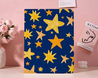Yellow Star Graffiti iPad Cases Case for iPad Pro 2025-13/11'' iPad Pro 2024 Cover iPad Air 6/7 iPad 10/11th Pro 11" 2022,Gift for Her
