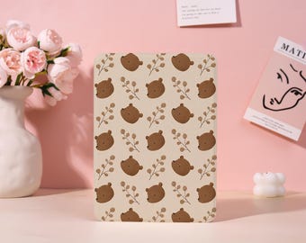 Brown Bear & Tree Branch Personalization Kindle 12 2024 Case,Kindle 8/10/11 Cover,Kindle Colorsoft Case,Kindle Paperwhite Case with Strap