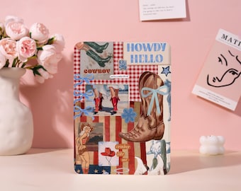 Cowboy Collage Personalization Kindle 12th 7" 2024 Case,Kindle 8/10th/11th Cover,Kindle Colorsoft Case,Kindle Paperwhite Case with Strap