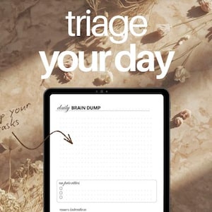 Dagelijkse braindumpplanner | Minimalistische triage-takenlijst (digitale download)