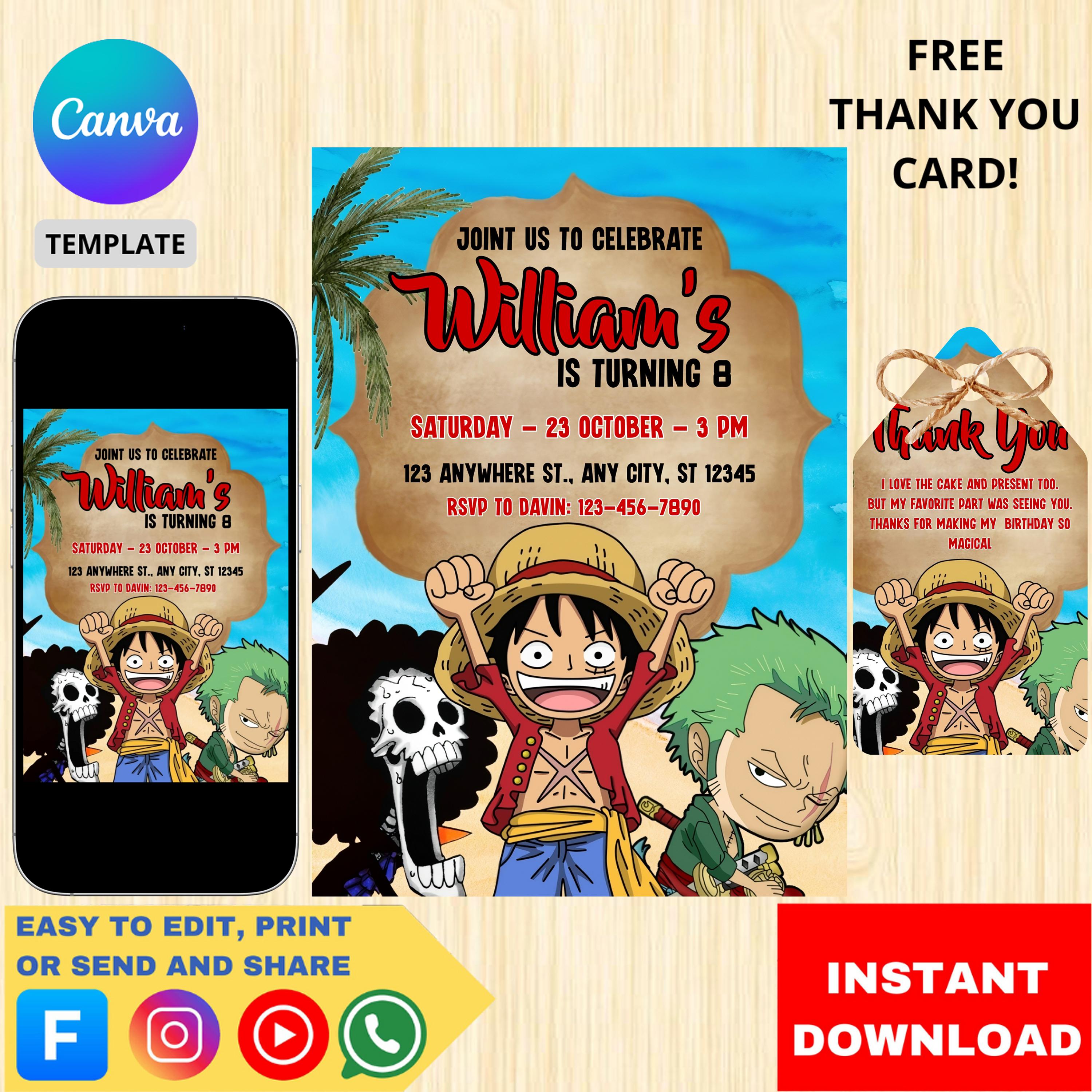 One piece birthday card - Etsy 日本