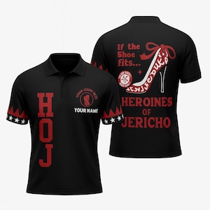 Custom Heroines of Jericho Polo Shirt, Personalized HOJ Masonic Ladies Gift