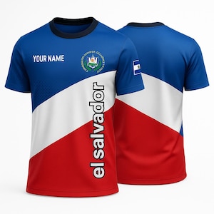 El Salvador T-Shirt Personalized Flag Crest Custom Gift