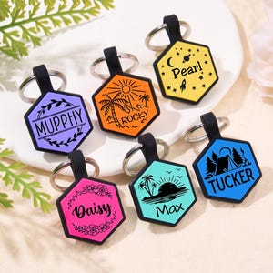 Silicone Dog Tags, Personalized Dog ID Tags, Silicone Dog Tag, Silent Dog Tag, Dog Tags for Dogs, Engraved Silicone Dog Tag, Soundless Tag