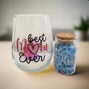 Best Mum Ever wine glass