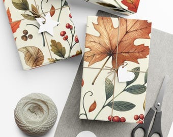Cadeaupapier herfstbloemen: milieuvriendelijk inpakpapier voor Thanksgiving