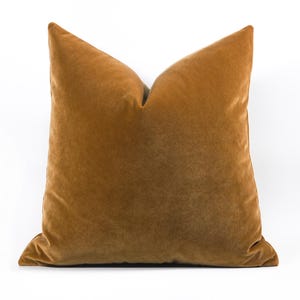 Camel Velvet Pillow Cover, Soft and Thick Fabric, Euro Sham, All Sizes
