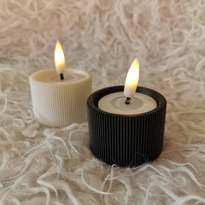 Tealight holder - 3D print file - 3D - modern - tealight - LED - LED tealight